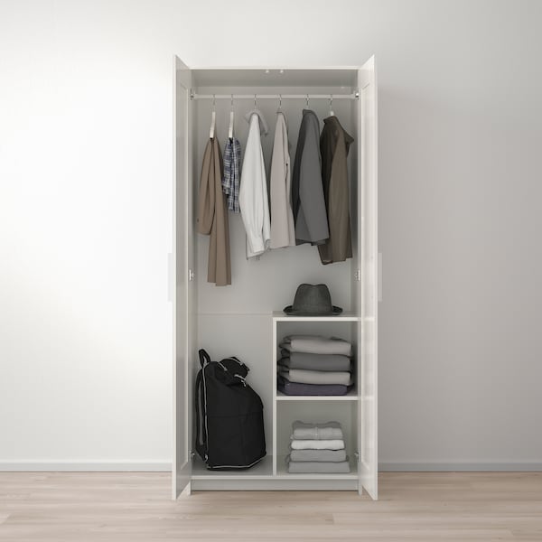 BRIMNES Kleiderschrank 2-türig, weiß, Meist gekauft