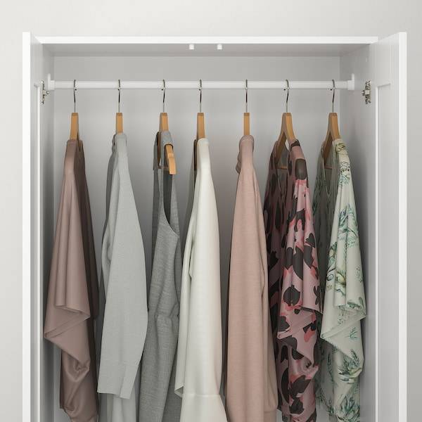BRIMNES Kleiderschrank 2-türig, weiß, Meist gekauft