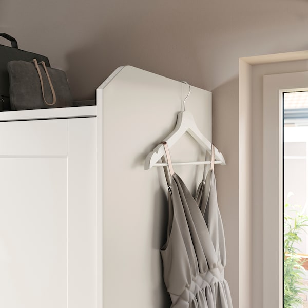 HAUGA Kleiderschrank mit Schiebetüren, weiß, Flash Sale