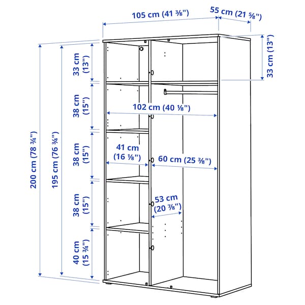 VIHALS Schrank mit 2 Türen, weiß, Begrenztes Angebot