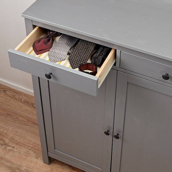 HEMNES Wäscheschrank, grau lasiert, Saisonschlussverkauf