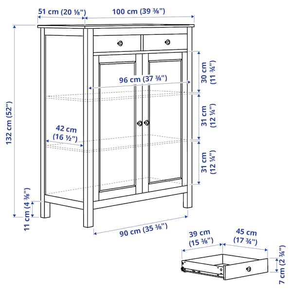 HEMNES Wäscheschrank, grau lasiert, Saisonschlussverkauf