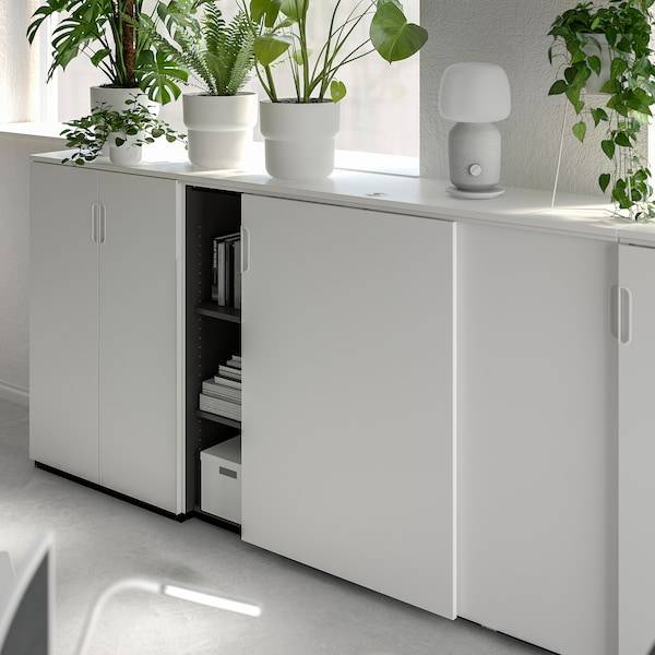 GALANT Schrank mit Türen, weiß, Lagerräumung