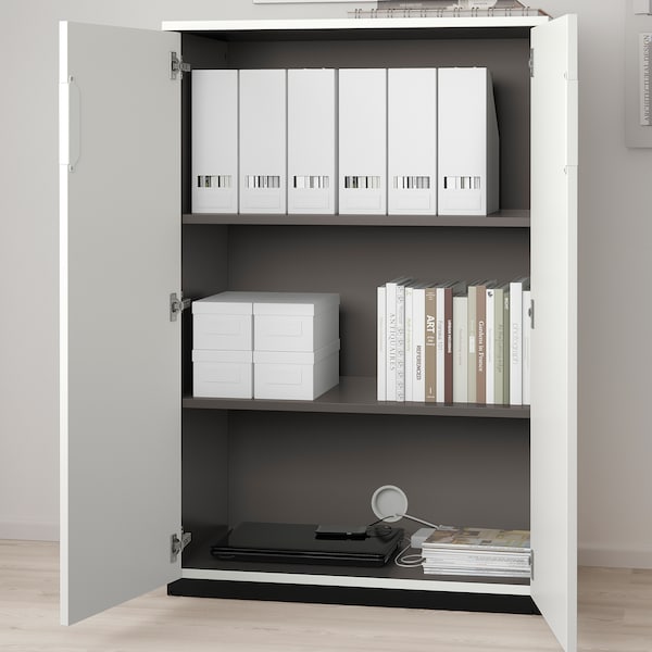 GALANT Schrank mit Türen, weiß, Lagerräumung