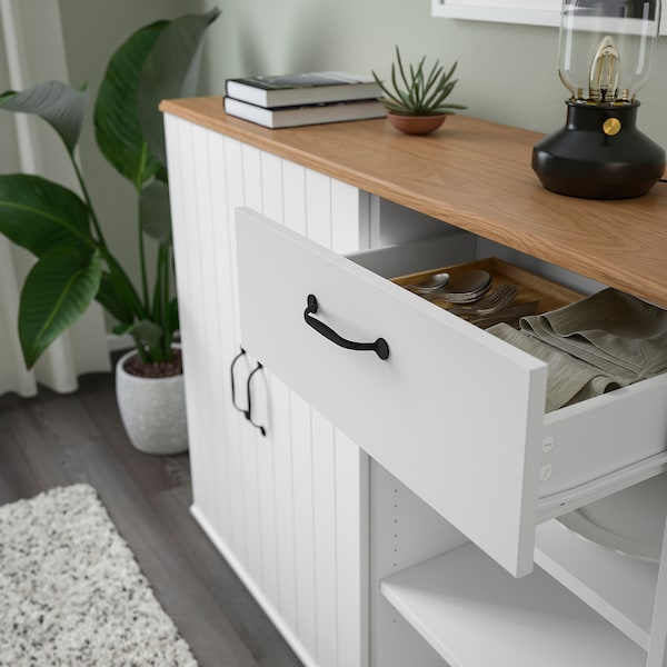 SKRUVBY Sideboard, weiß, Kauf eins, bekomm eins gratis