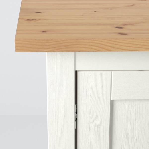 HEMNES Sideboard, weiß gebeizt/hellbraun, Riesige Ersparnisse