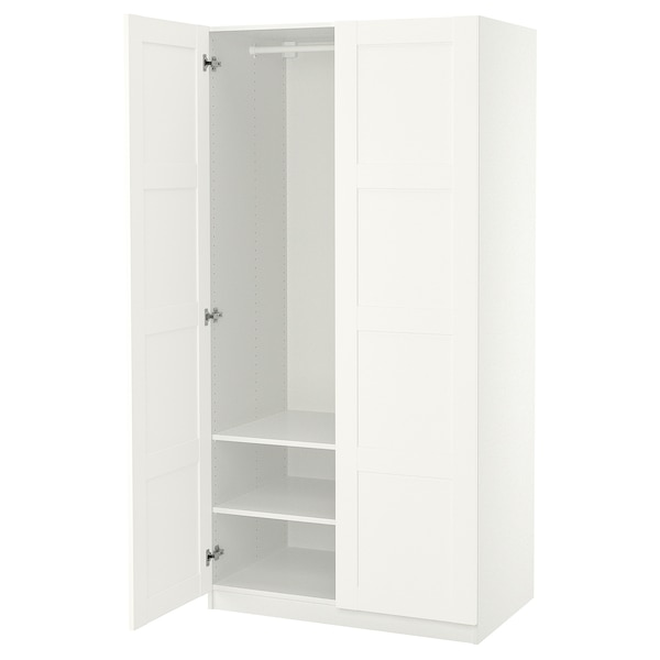 PAX / BERGSBO Kleiderschrank, weiß/weiß, Bis zu 65% Rabatt