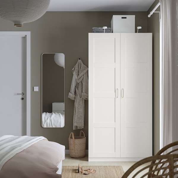 PAX / BERGSBO Kleiderschrank, weiß/weiß, Bis zu 65% Rabatt