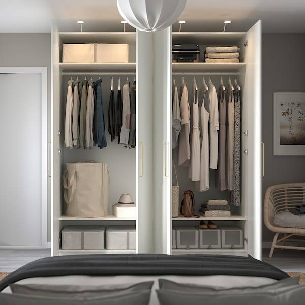 PAX / FORSAND Kleiderschrank, weiß/weiß, Nur noch ein Tag übrig