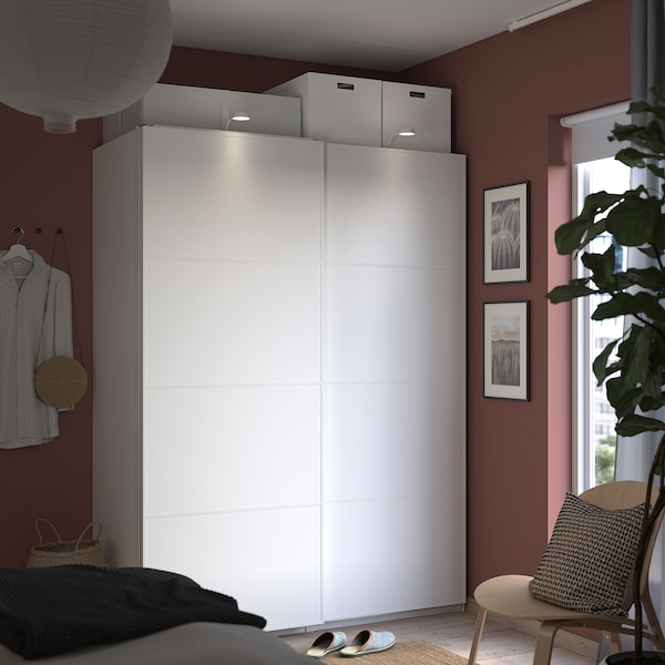 PAX / MEHAMN Kleiderschrank, weiß/doppelseitig weiß, Kostenloser Versand international