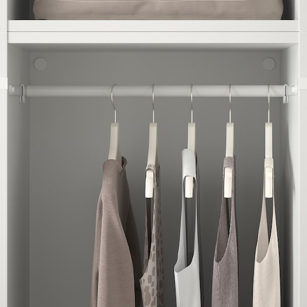 PLATSA Kleiderschrank mit 5 Türen, weiß/Kalbåden glänzende Kiefernachbildung, Auslauf