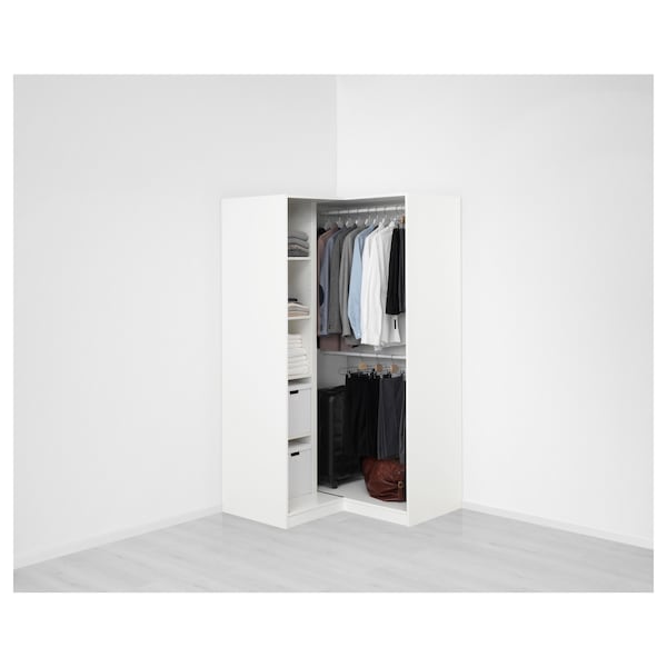 PAX / GRIMO Eckkleiderschrank, weiß/weiß, Online Shopping