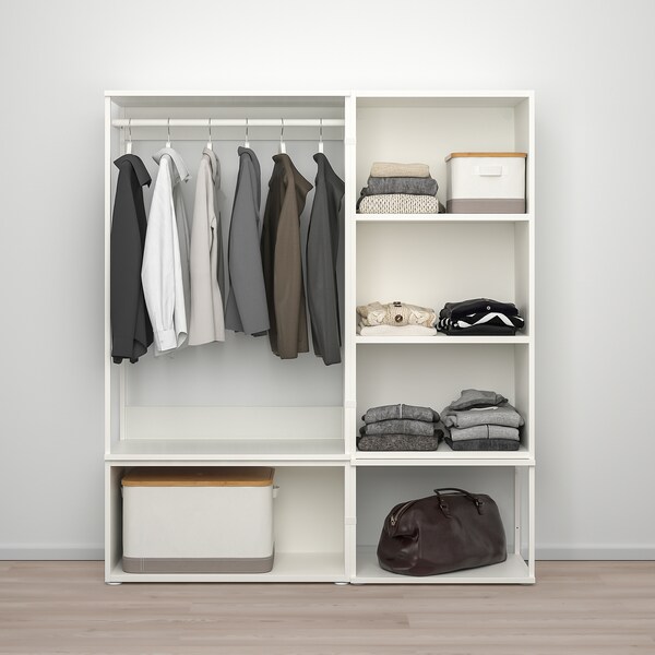 PLATSA Kleiderschrank mit 3 Türen, weiß/Fonnes weiß, Saisonale Angebote