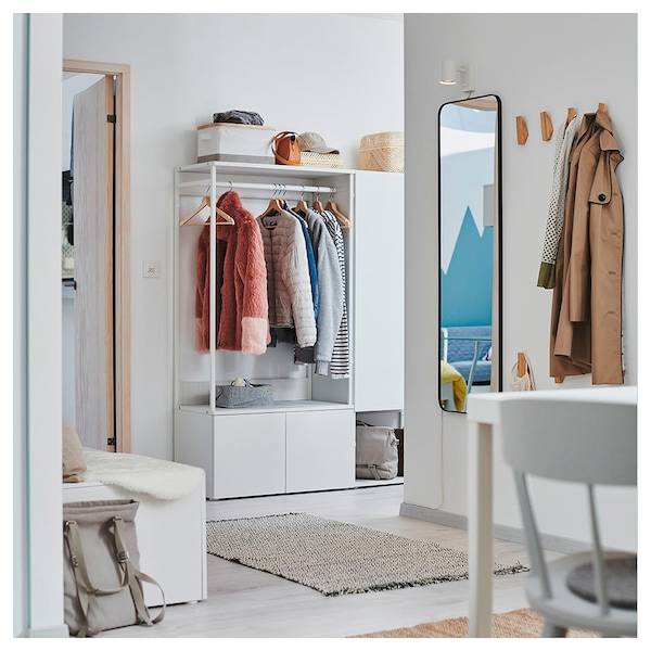 PLATSA Kleiderschrank mit 3 Türen, weiß/Fonnes weiß, Saisonale Angebote