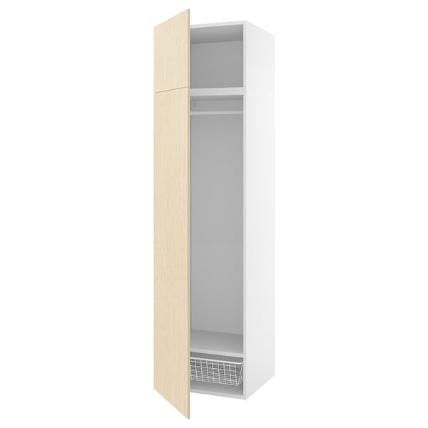 PLATSA Schrank mit 2 Türen, weiß/Kalbåden glänzende Kiefernachbildung, Tägliche Deals