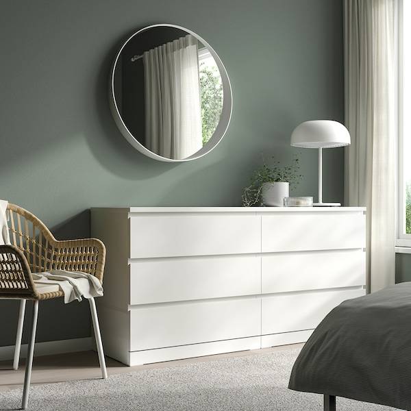 MALM Kommode mit 6 Schubladen, weiß, Wochenangebot