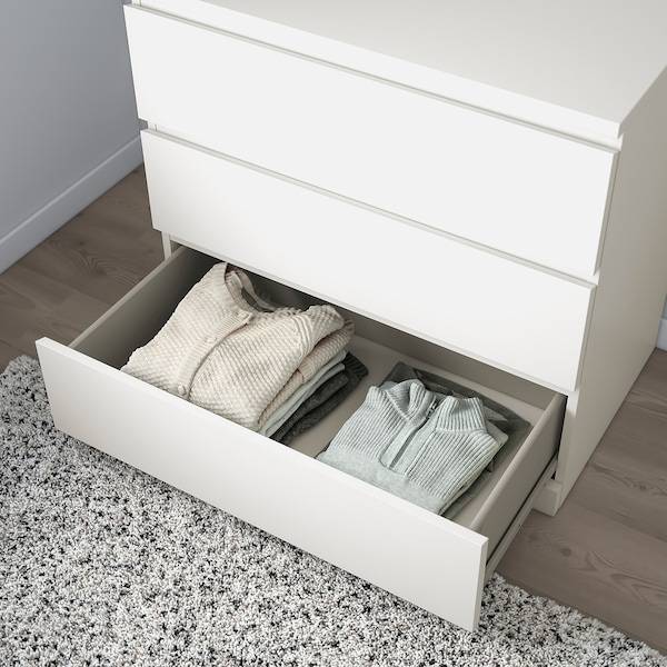 MALM Kommode mit 3 Schubladen, weiß, Neueste Stile
