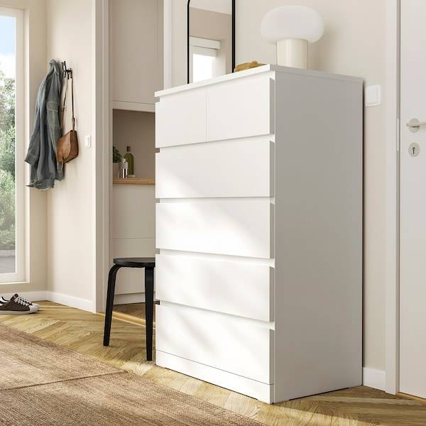 MALM Kommode mit 6 Schubladen, weiß, Zeitbegrenzte Promotion