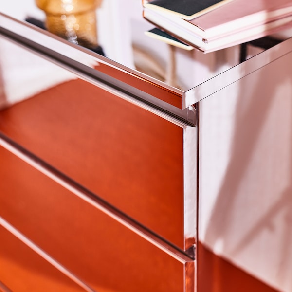 MALM Kommode mit 3 Schubladen, Spiegeleffekt, Bis zu 60% Rabatt
