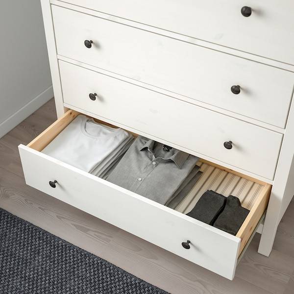 HEMNES Kommode mit 6 Schubladen, weiß gebeizt, Nur für heute