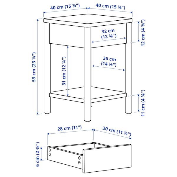 TONSTAD Ablagetisch, Eichenfurnier, im Angebot
