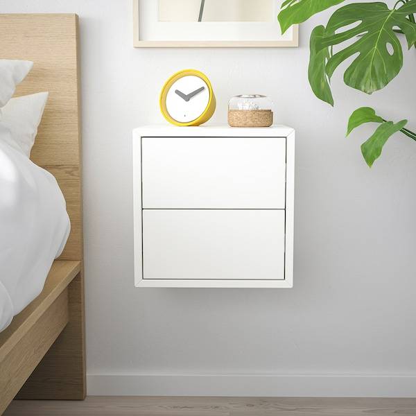 EKET Wandschrank mit 2 Schubladen, weiß, Fabrikverkauf