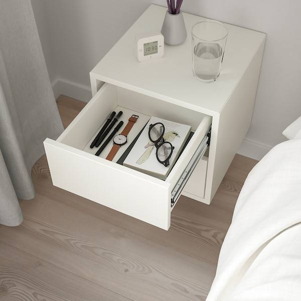 EKET Wandschrank mit 2 Schubladen, weiß, Fabrikverkauf
