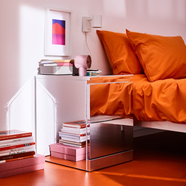 MALM Kommode mit 2 Schubladen, Spiegeleffekt, Blitzverkäufe