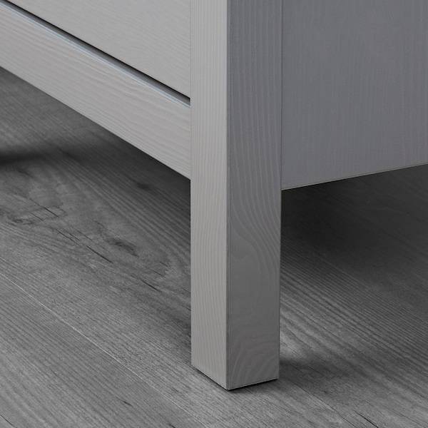 HEMNES Kommode mit 2 Schubladen, grau lasiert, Kostenloser Versand