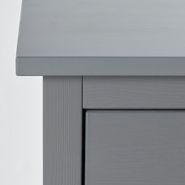 HEMNES Kommode mit 2 Schubladen, grau lasiert, Kostenloser Versand