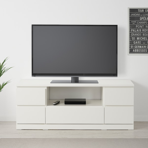 MALM TV-Bank, weiß, Fabrikladen