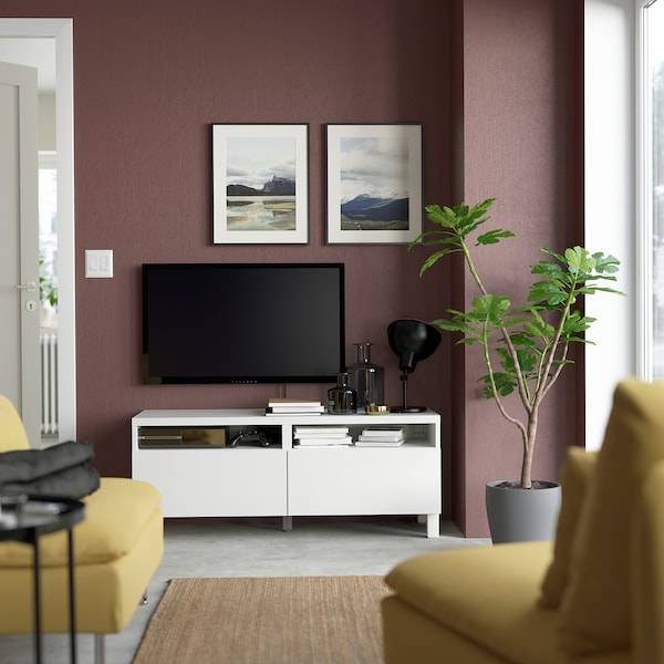 BESTÅ TV-Bank mit Schubladen, weiß/Lappviken/Stubbarp weiß, Hotsell