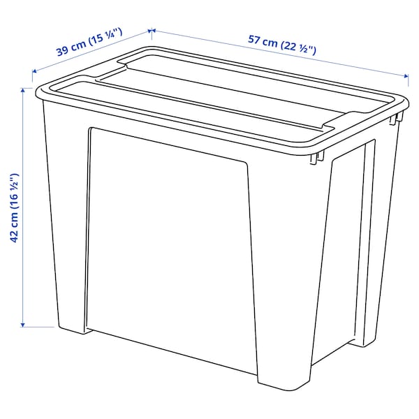 SAMLA Box mit Deckel, transparent, Fabrikverkauf