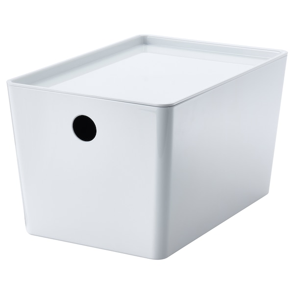 KUGGIS Box mit Deckel, weiß, Blitzverkäufe