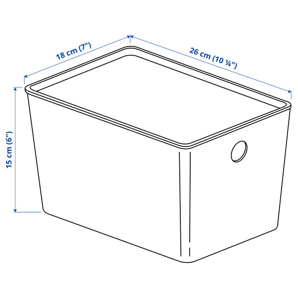 KUGGIS Box mit Deckel, weiß, Blitzverkäufe