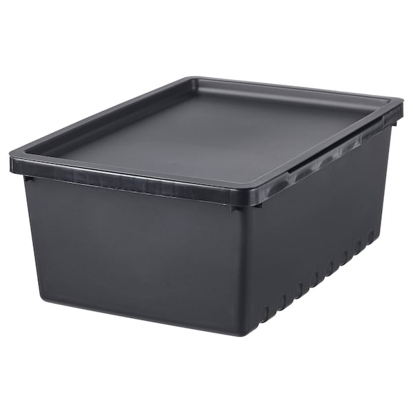 UPPSNOFSAD Box mit Deckel, schwarz,