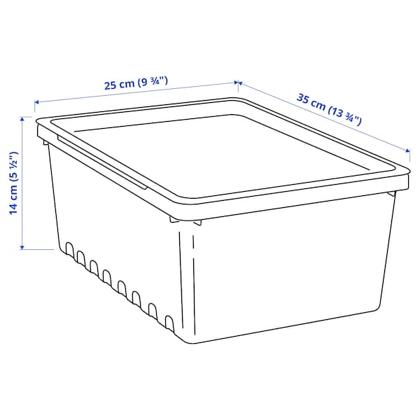 UPPSNOFSAD Box mit Deckel, schwarz, Fabrikpreis
