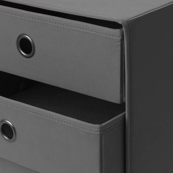 FLARRA Minikommode mit 3 Schubladen, dunkelgrau, Black Friday