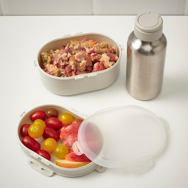 UTBJUDA Stapelb. Lunchbox trock. Lebensmit., helles Graubeige Jubiläumsangebot
