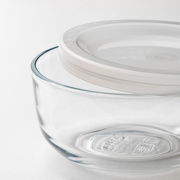 BESTÄMMA Dose mit Deckel 3er-Set, Glas Lagerräumung
