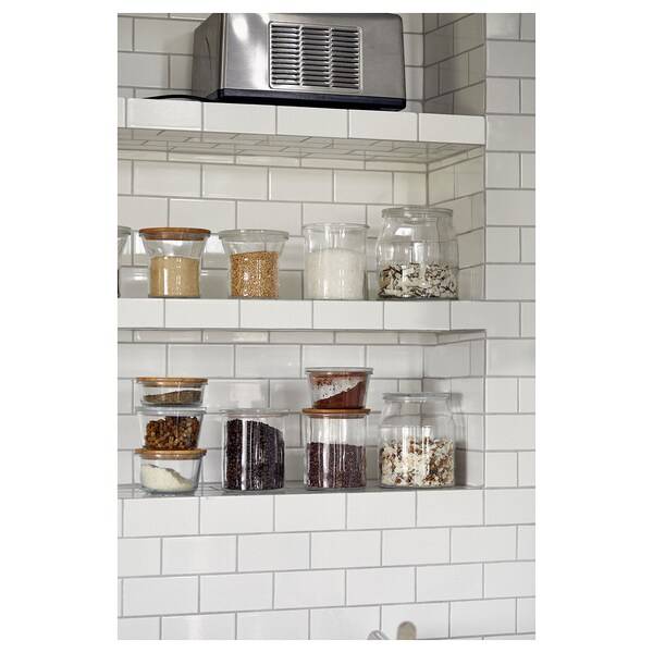 IKEA 365+ Dose mit Deckel, Glas/Bambus, Heißer Verkauf