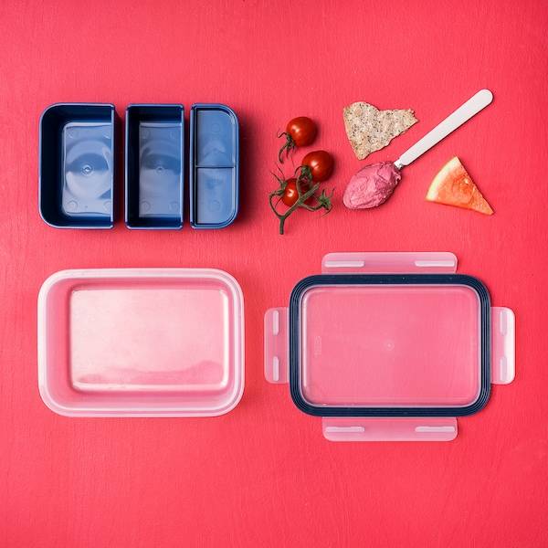 IKEA 365+ Lunchbox-Einsatz 3 St., dunkelblau Räumungsverkauf