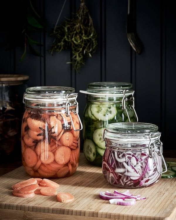 KORKEN Dose mit Deckel, Klarglas, Discount Store für neue Produkte
