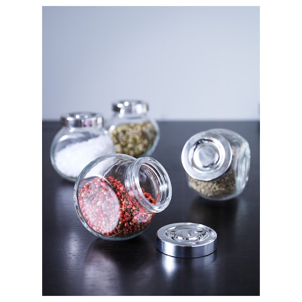 RAJTAN Gewürzglas, Glas/aluminiumfarben, Speichern exportieren