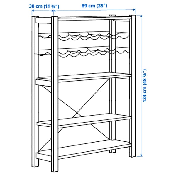 IVAR 1 Element/Böden/Flaschbord, Kiefer, Sonderangebot