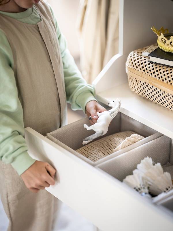 BAXNA Sortierbox, grau/weiß, Muttertagsangebot