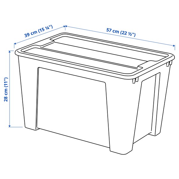 SAMLA Box mit Deckel, transparent, Speichern exportieren