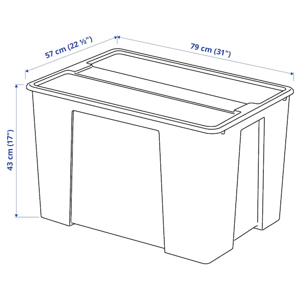 SAMLA Box mit Deckel, transparent, Im Verkauf