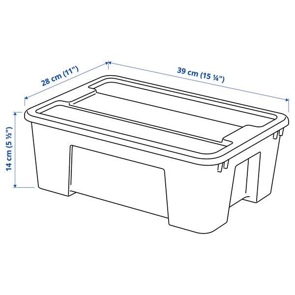 SAMLA Box mit Deckel, transparent, zollfrei
