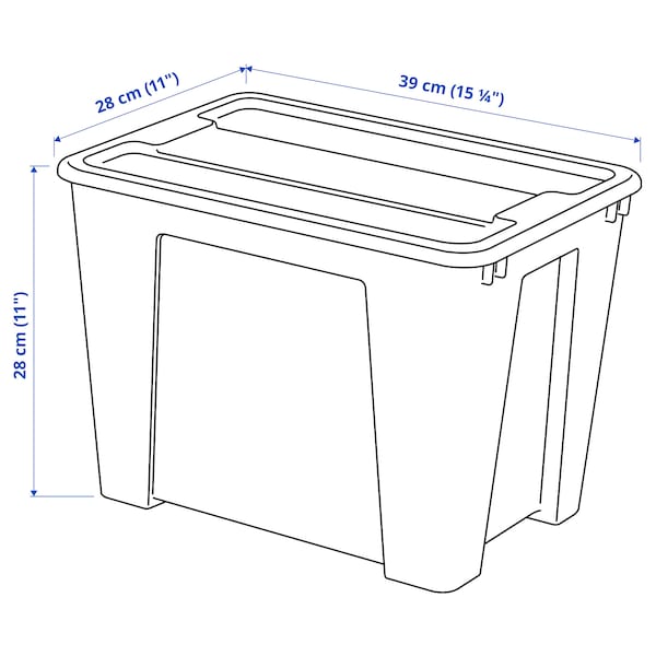 SAMLA Box mit Deckel, transparent, Rabatte dieses Monats
